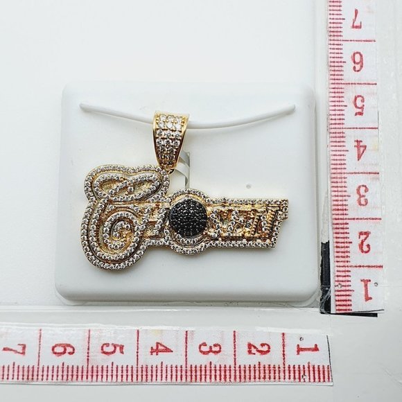 "14K Gold Plated Cubic Zircon Pendant, EVBRS544 - Picture 11 of 11